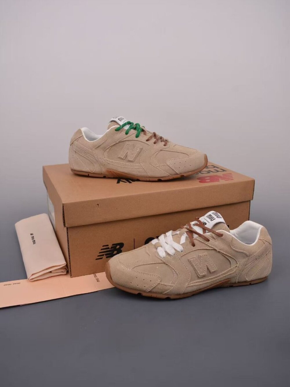 Miu Miu collaborates with New Balance on sneakers